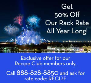 Recipe Club members receive 50% off rack rates all year long!
